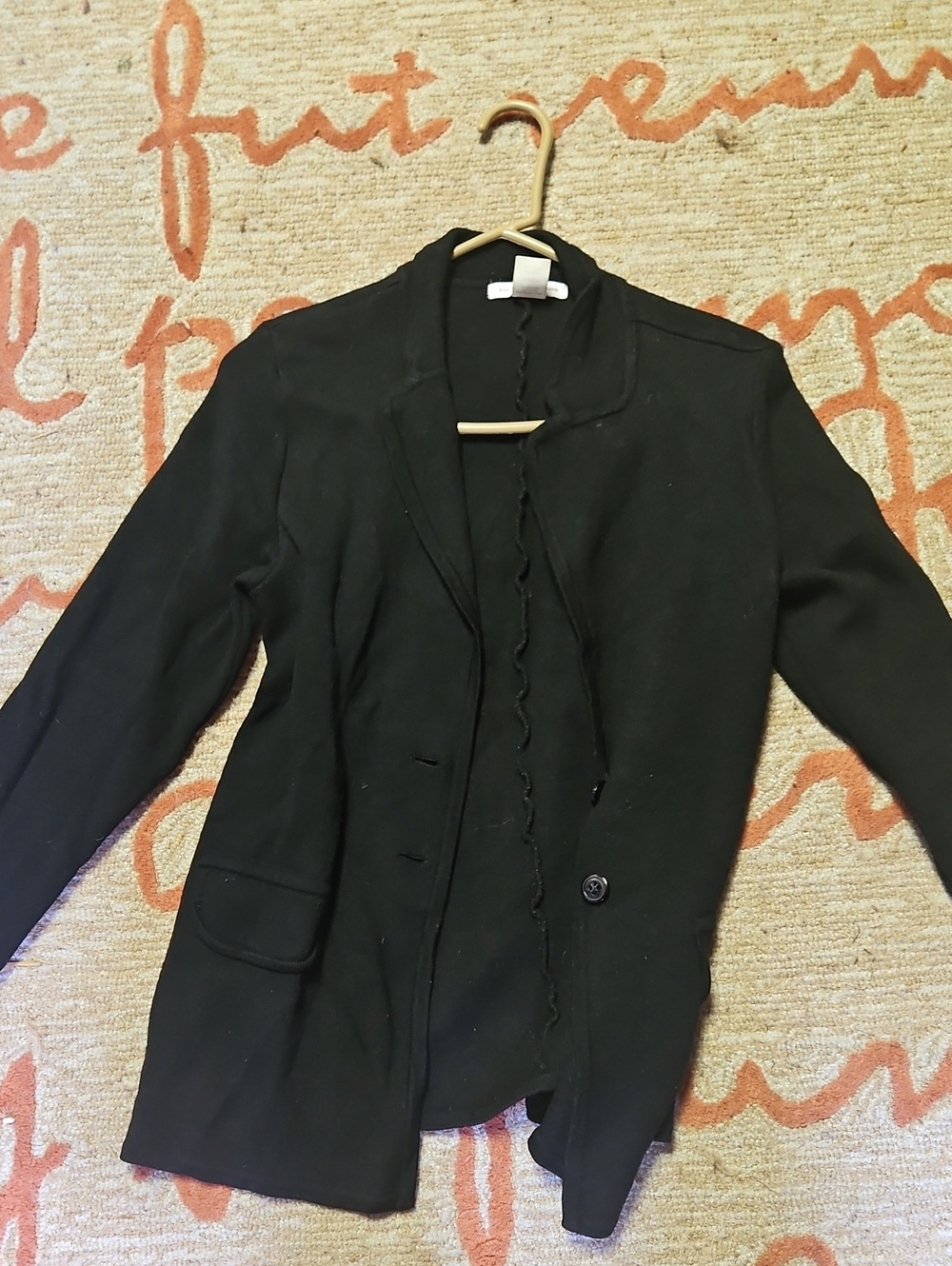 Women's Black Single-Button Tailored Blazer